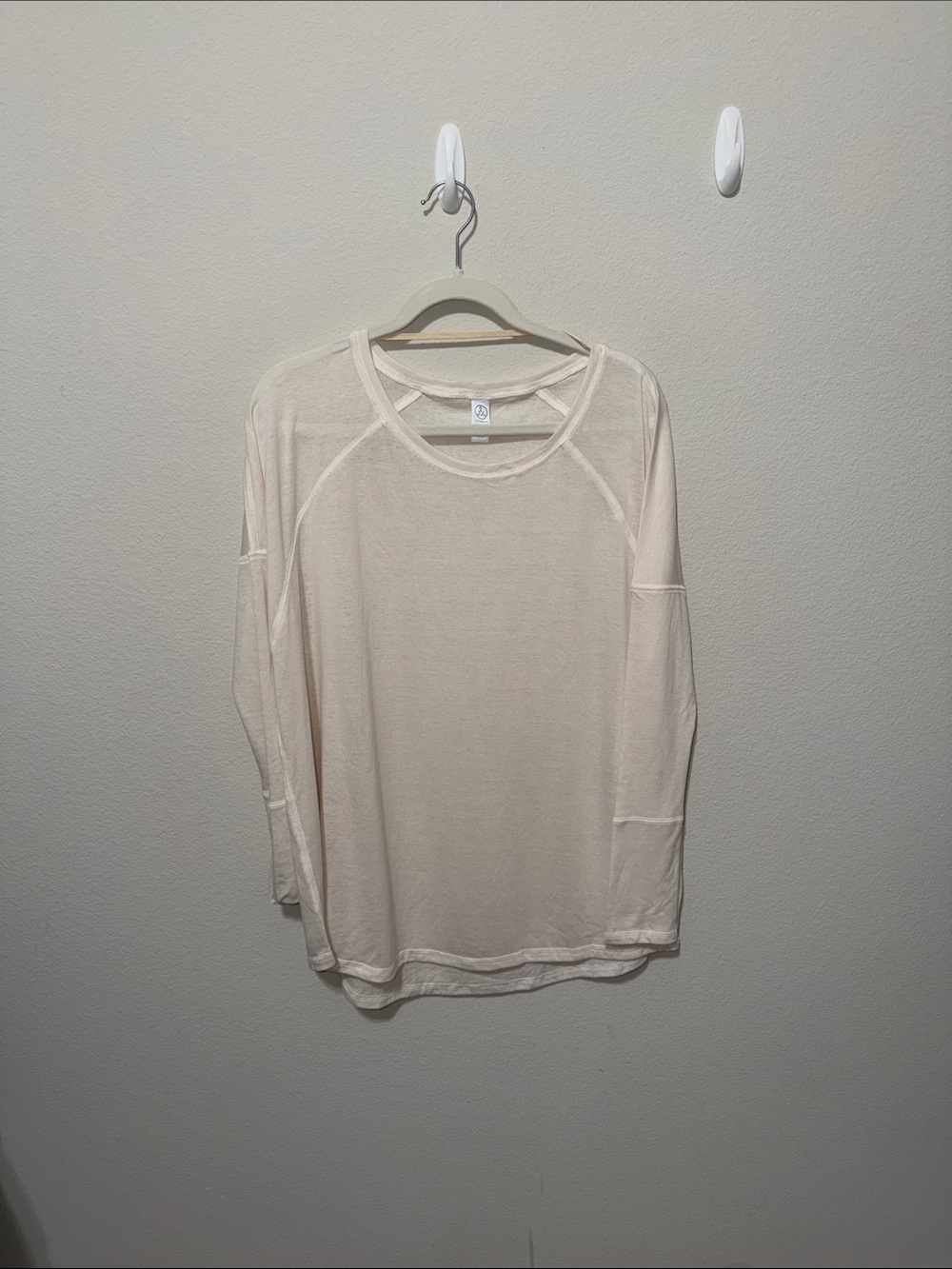 Alternative Light Cream Long-Sleeve Crew Shirt
